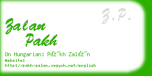 zalan pakh business card